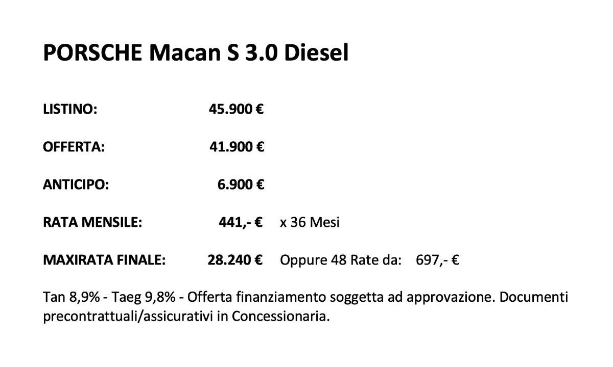 PORSCHE Macan S 3.0 Diesel