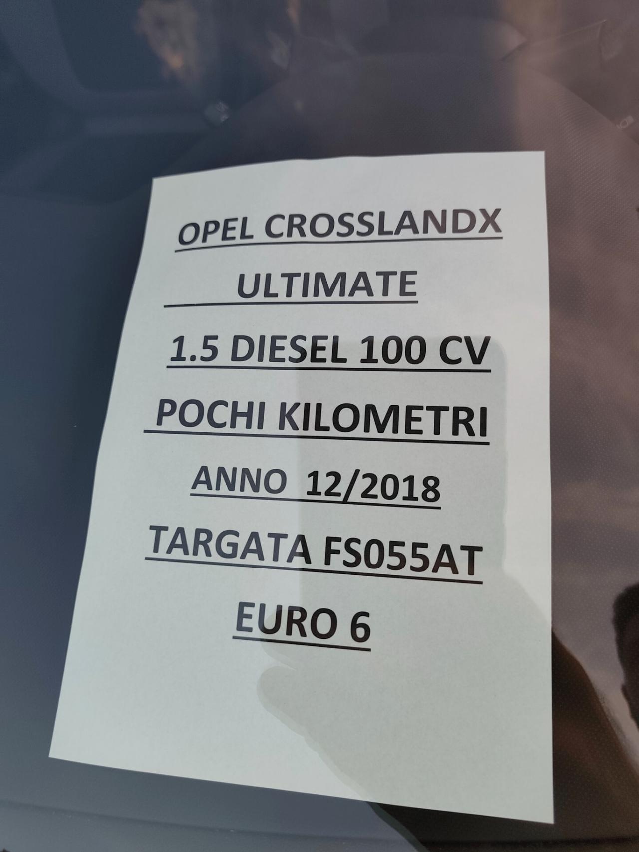 Opel Crossland X 1.5 DIESEL 102 CV