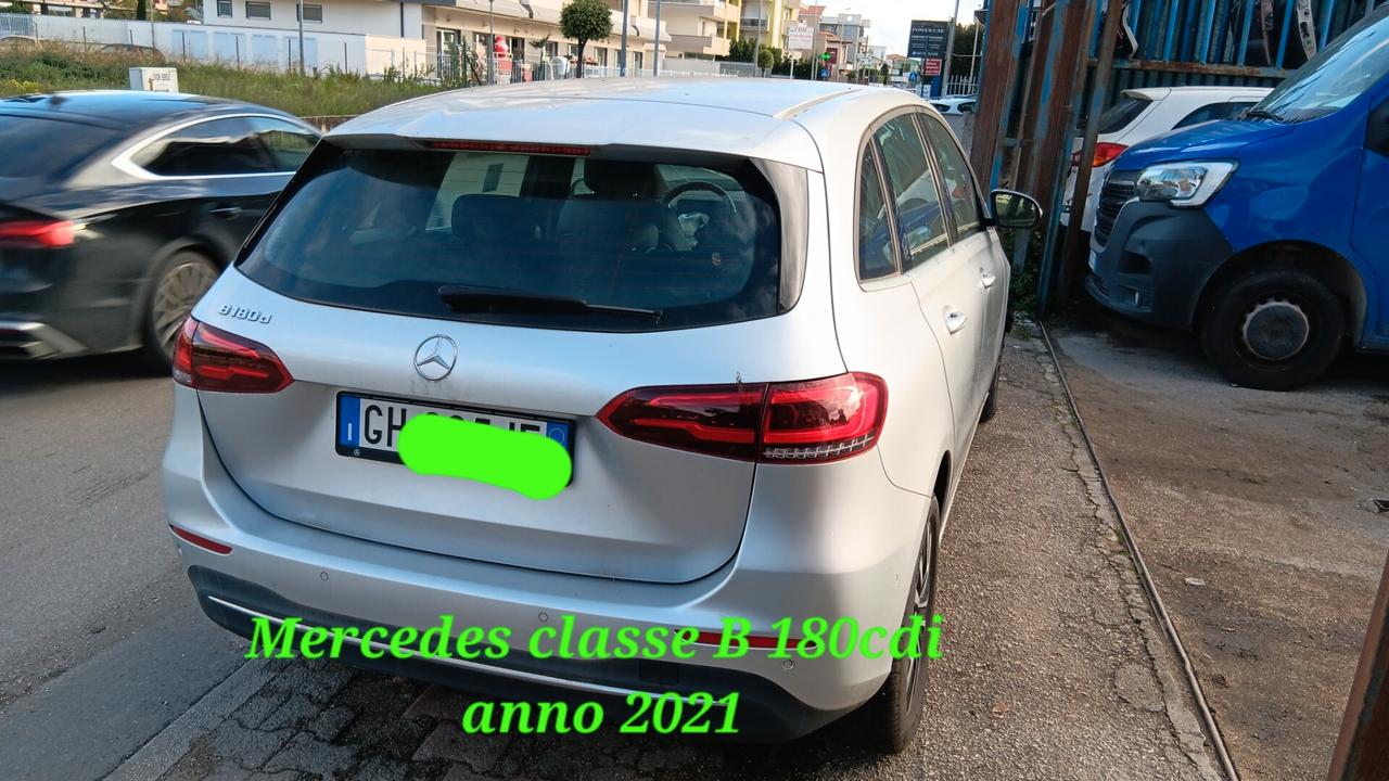 MERCEDES CLASSE B 180 CDI INCIDENTATA SINISTRATA MONDIALCARS