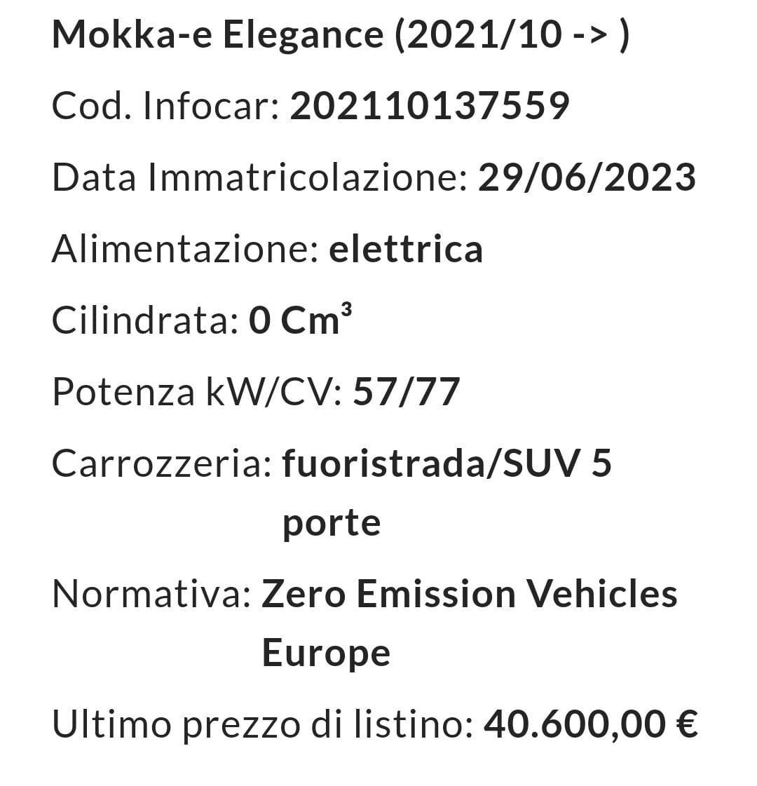 Opel Mokka-e Mokka-e Elegance