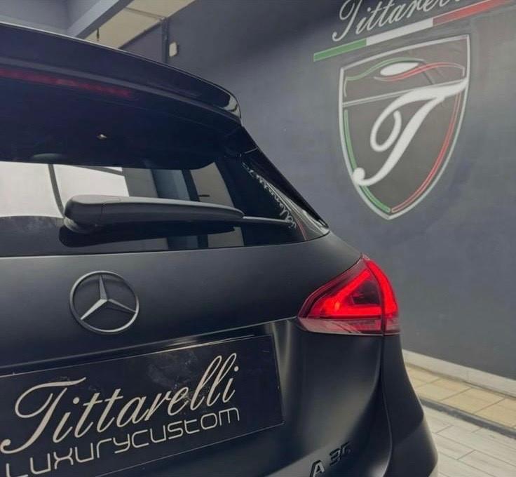 Mercedes-benz A 35 AMG wrap tittareli, tagliandi mercedes, tetto panoramico