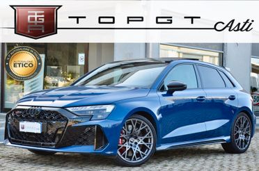 AUDI RS3 SPORTBACK 2.5 TFSI QUATTRO 400cv S-TRONIC, PARI AL NUOVO, UFF ITALIANA, UNICOPROPRIETARIO, GARANZIA AUDI 1/2030, TETTO, MATRIX, SCARICO, PERMUTE