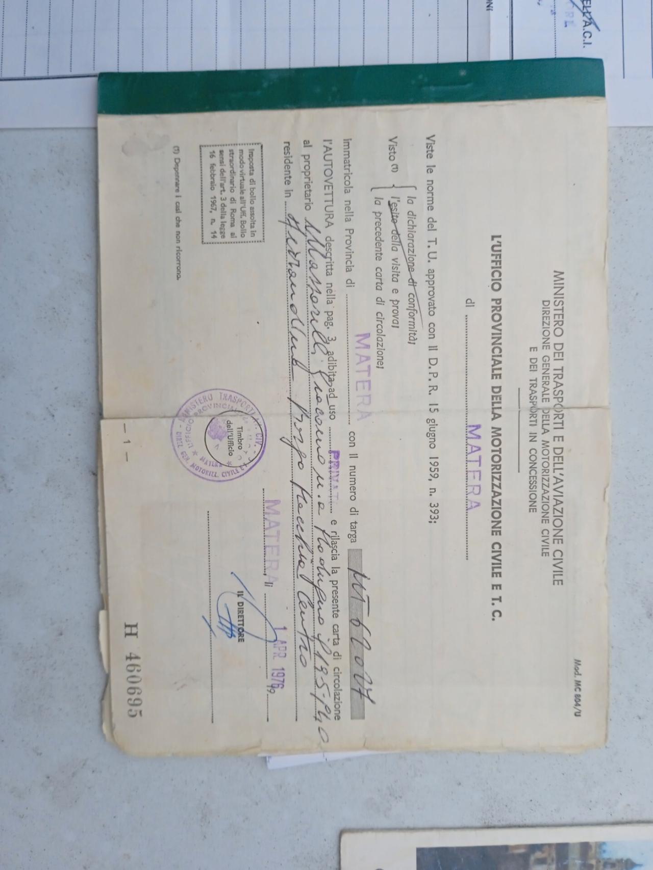 Fiat 126 primissima serie conservata