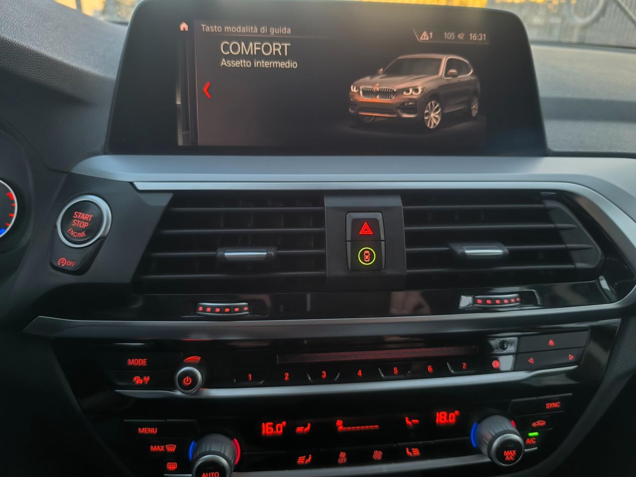 BMW X3 XDRIVE 2.0 DIESEL 190cv 07/20 KM 99.000 TAGLIANDI BMW LED/NAV/SENS.ANT POST/