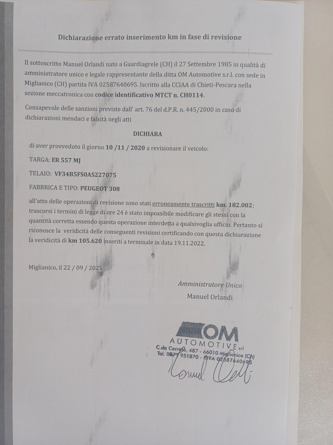 Peugeot 308 1.6 VTi 120CV CC Féline