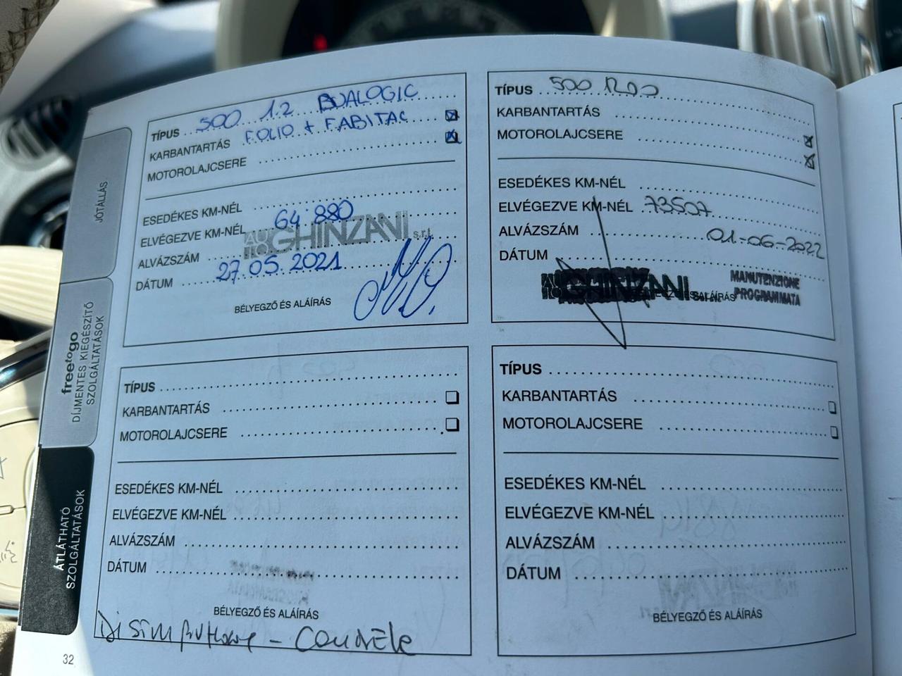 Fiat 500 1.2 LOUNGE AUTOM. TETTO/NAVI-2017