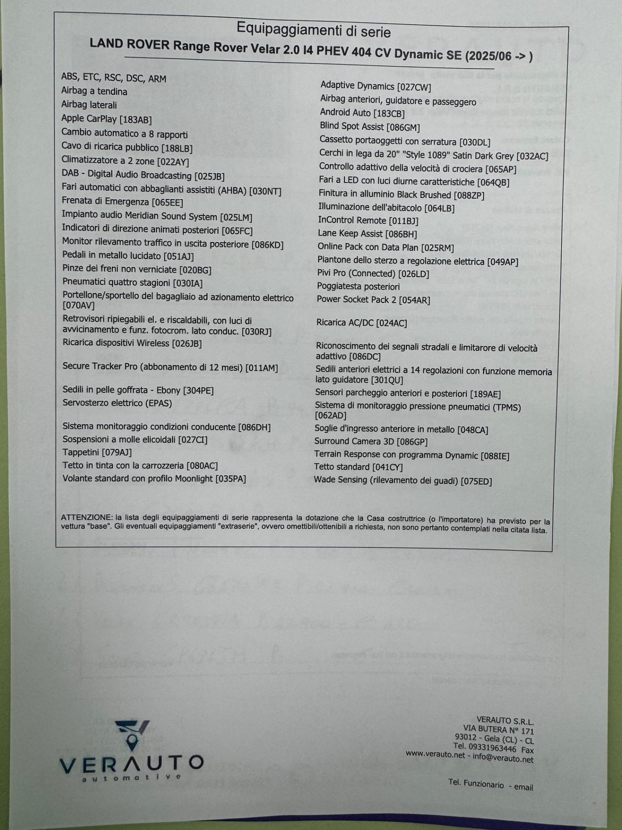 Range Rover Velar phev Dynamic SE offerta T-Stock prezzo imperdibile