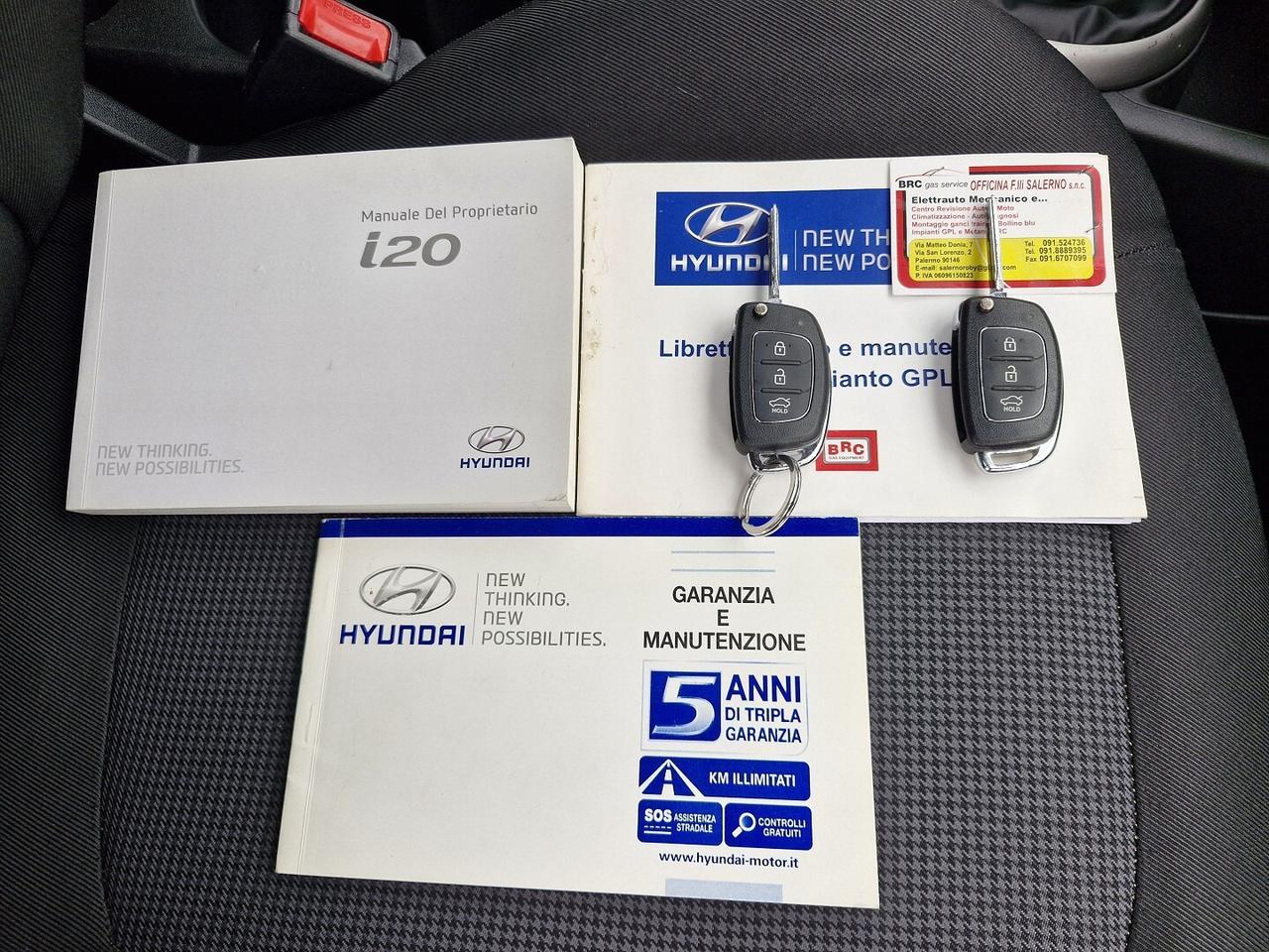 HYUNDAI I20 1.2 BENZINA/GPL ANNO 2014