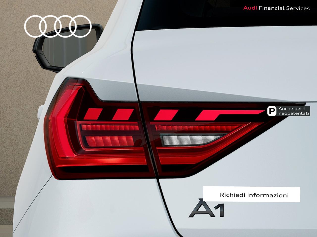 Audi A1 sportback 30 1.0 tfsi identity black 116cv s-tronic