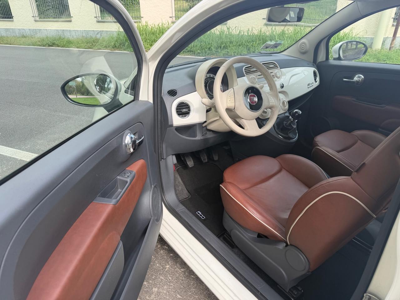 Fiat 500 1.2 Lounge interni in pelle totale Frau