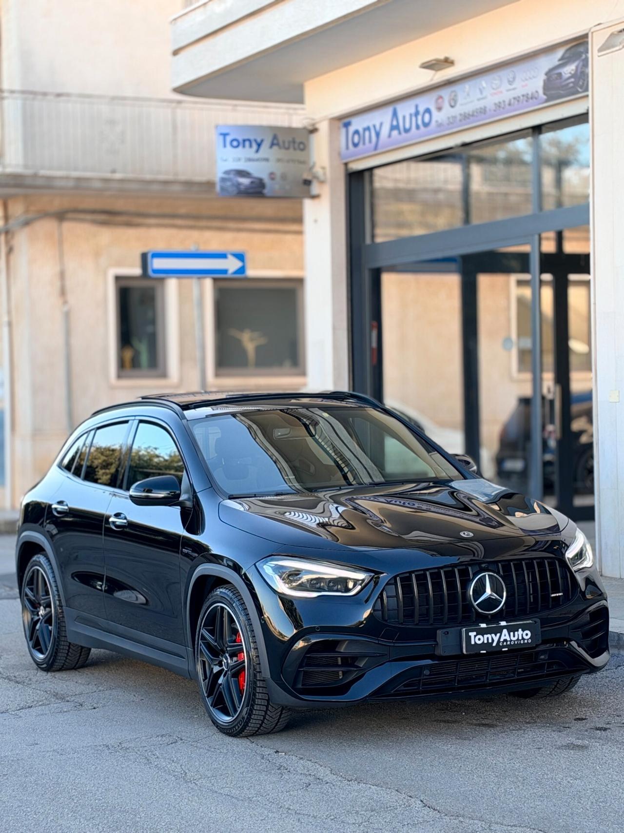 Mercedes-benz GLA 45 AMG S 4matic TURBO con TETTO APRIBILE,AMG PERFOMANCE,LUCI SOFFUSE,INTERNI IN PELLE AMG,VOLANTE AM