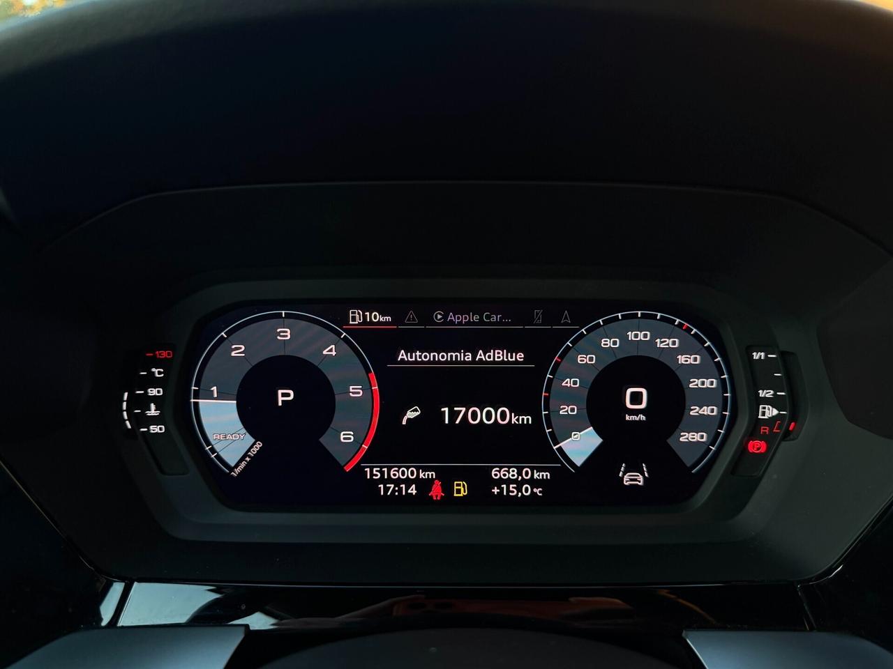 Audi A3 SPB/2.0 TDI 150CV/IVA ESPOSTA/LED/CAR PLAY