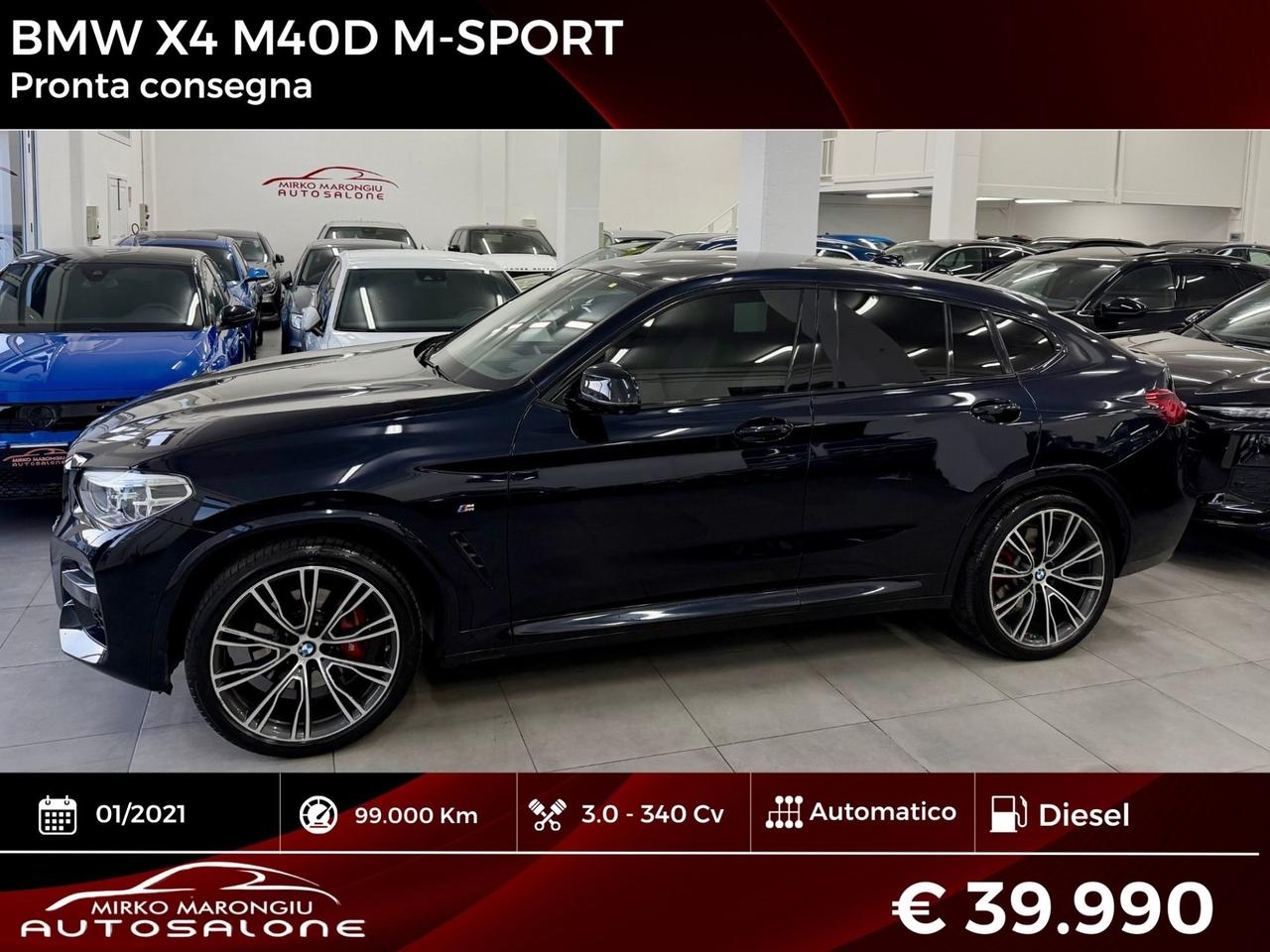 Bmw X4 xDriveM40d 3.0 340cv M-sport FINANZIABILE