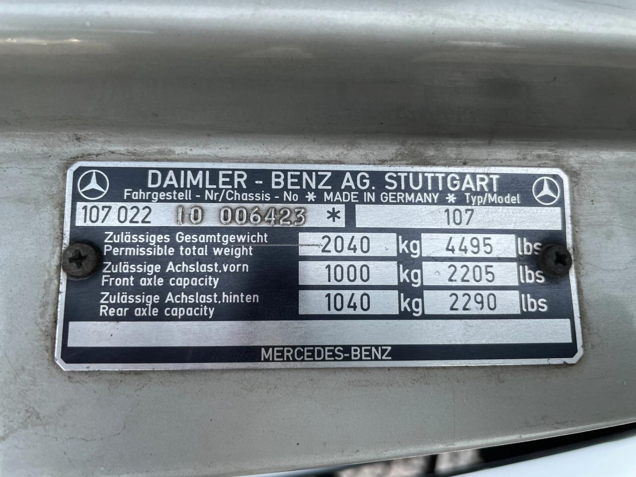 Mercedes-benz SL 280 SLC 1979 NO RESTAURO