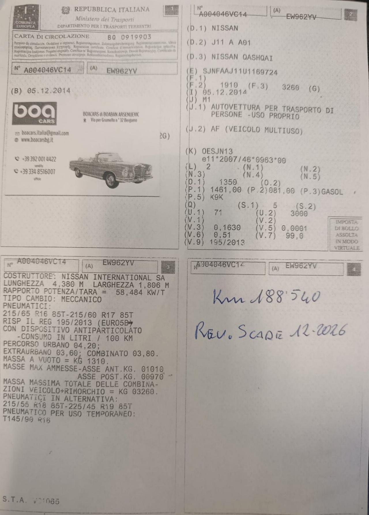 Nissan Qashqai 1.5 dCi Tekna 81KW/110 CV