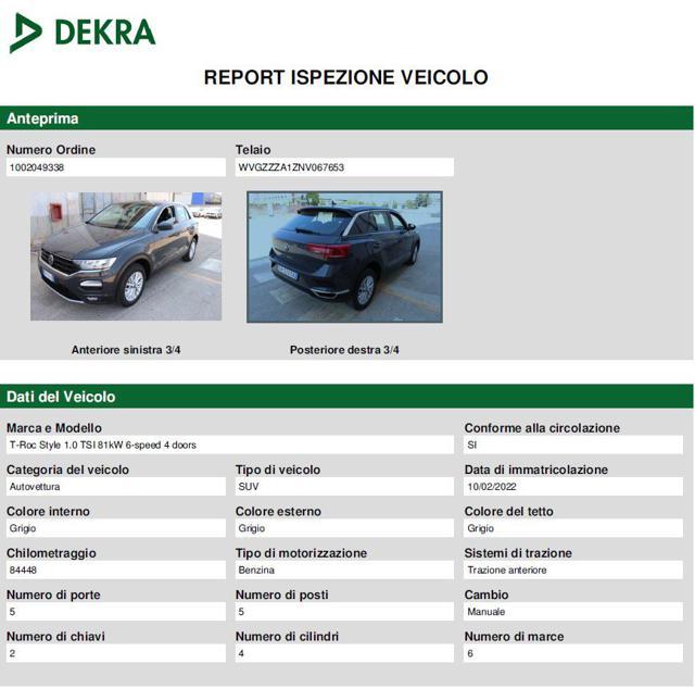 VOLKSWAGEN T-Roc 1.0 TSI Business BlueMotion Technology