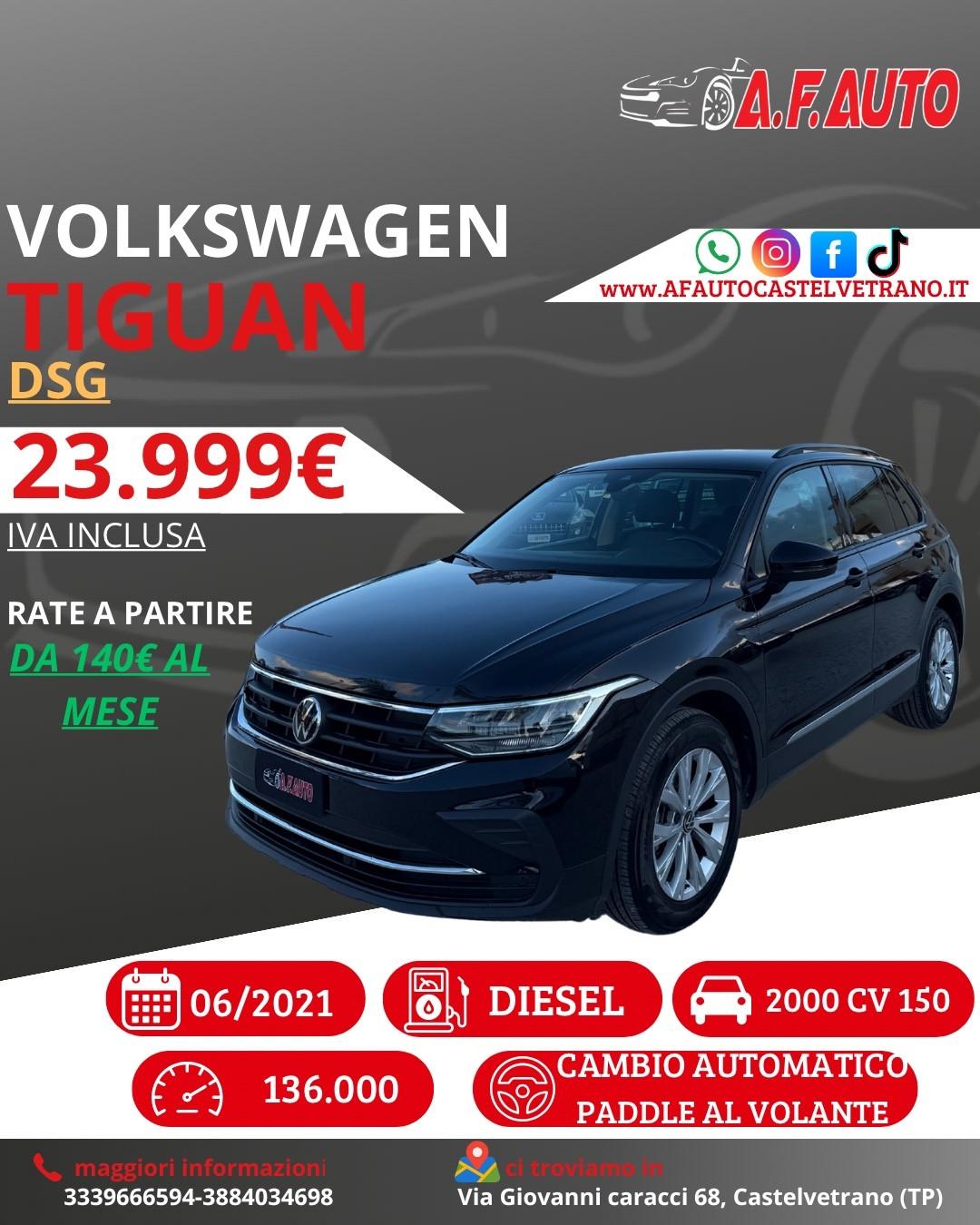 Volkswagen Tiguan 2.0 TDI 150 CV SCR DSG Life