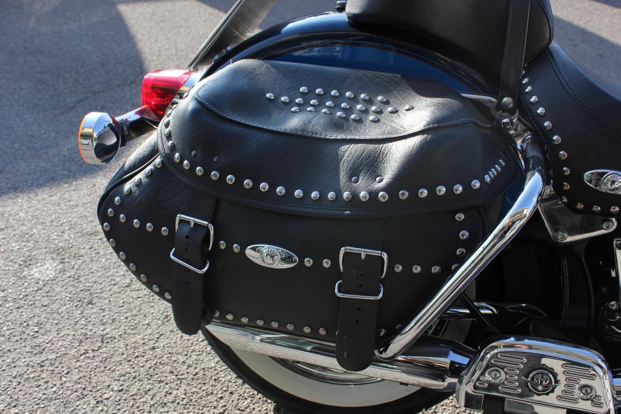 Harley-davidson FLSTC Heritage Softail Classic BAULE IN CUOIO, BORSE LATERALI