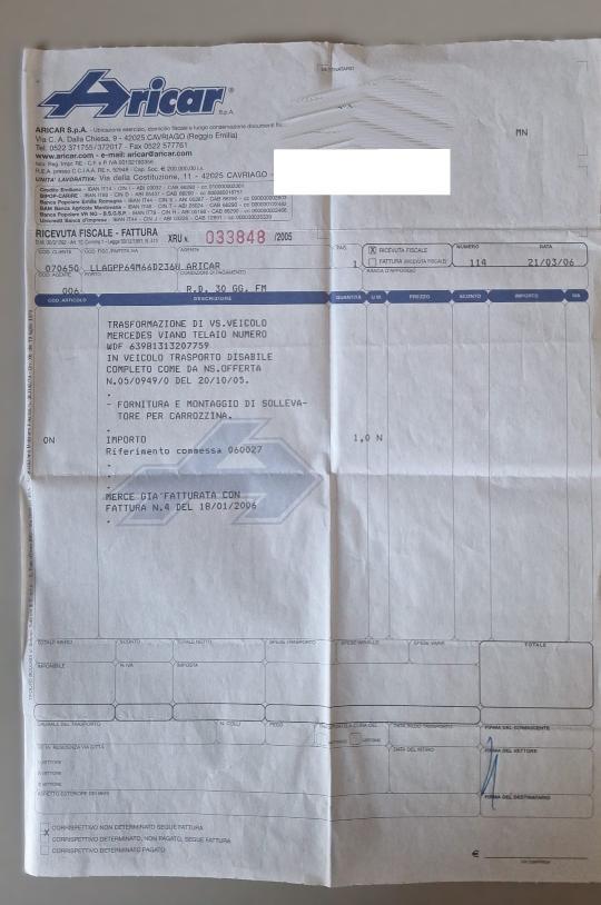 MERCEDES-BENZ Viano 2.2 CDI Ambiente con pedana RICON per disabile