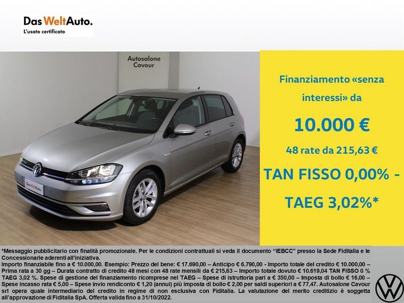 Volkswagen Golf  1.5 TGI DSG 5p. Executive BMT