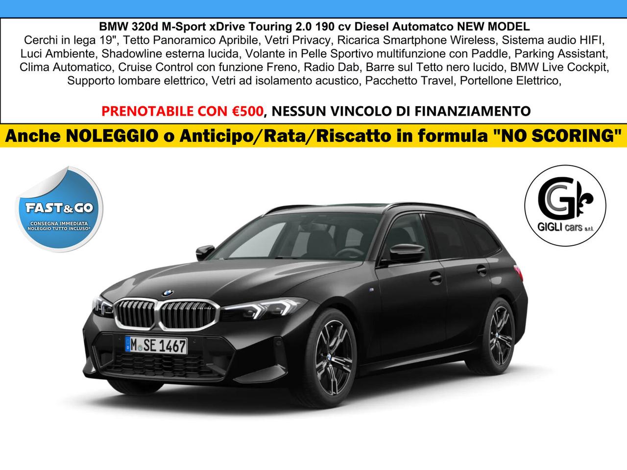 BMW Serie 3 Touring XDrive M-Sport Tetto Navi C.Lega19" PDC MSport M