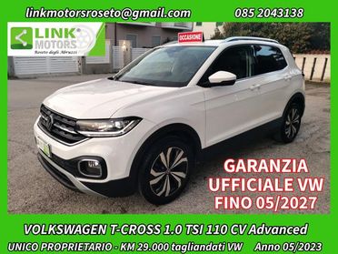 VOLKSWAGEN T-Cross 1.0 TSI 110 CV Advanced COME NUOVA/ GARANZIA VW