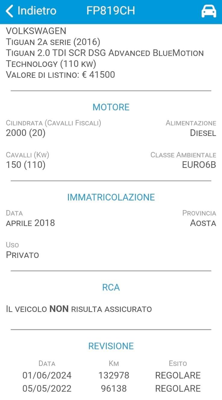 Volkswagen Tiguan 2.0 TDI SCR DSG Advanced BlueMotion Technology
