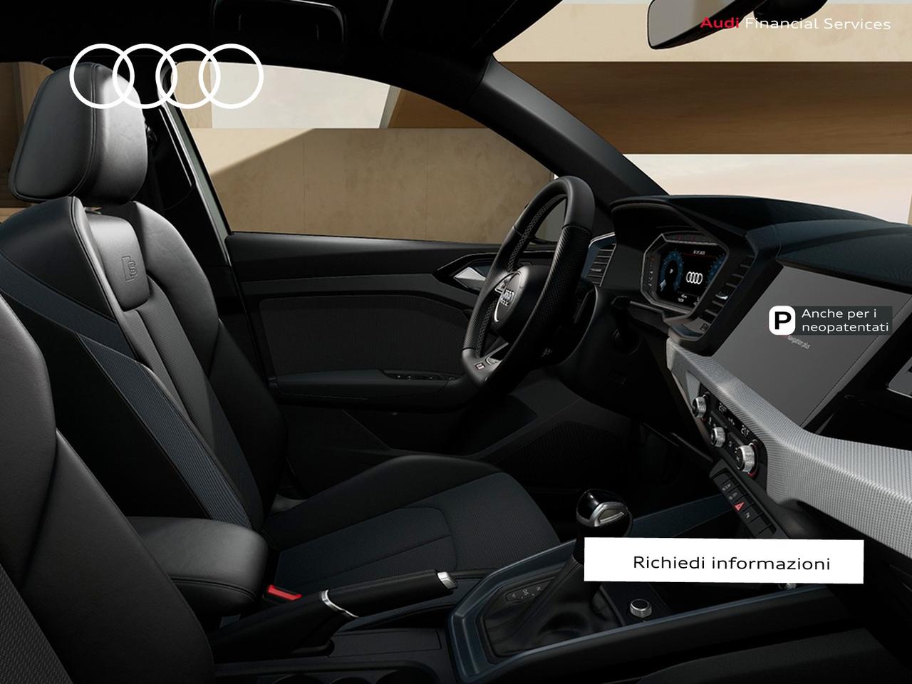 Audi A1 sportback 30 1.0 tfsi identity black 116cv s-tronic