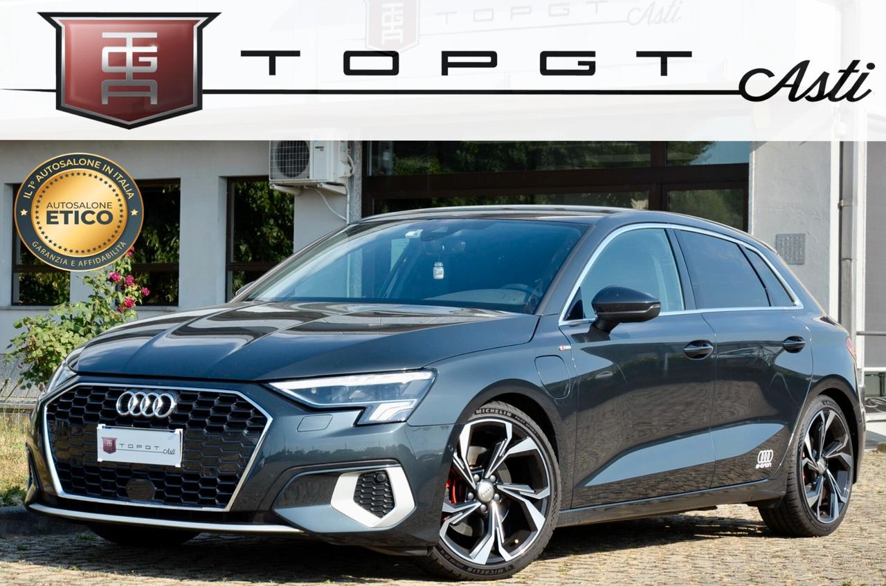 AUDI A3 SPORTBACK 40 1.4 TFSI-E PLUG-IN S-LINE EDITION 204cv S-TRONIC, GARANZIA AUDI 2/29, UFF ITALIANA, EURO 6D, TRATTAMENTO NANO, FULL LED, HI-FI PREMIUM, APPLE ANDROID, PERMUTE