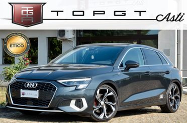 AUDI A3 SPORTBACK 40 1.4 TFSI E S LINE EDITION 204cv S-TRONIC, GARANZIA AUDI 2/29, UFF ITALIANA, EURO 6D, TRATTAMENTO NANO, FULL LED, HI-FI PREMIUM, APPLE ANDROID, PERMUTE