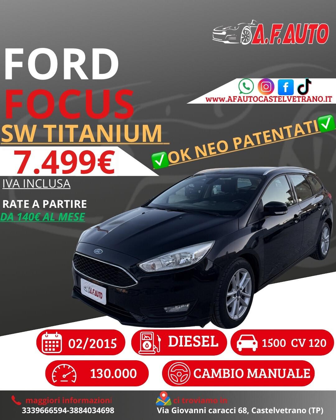 Ford Focus 1.5 TDCi 120 CV Start&Stop SW Titanium