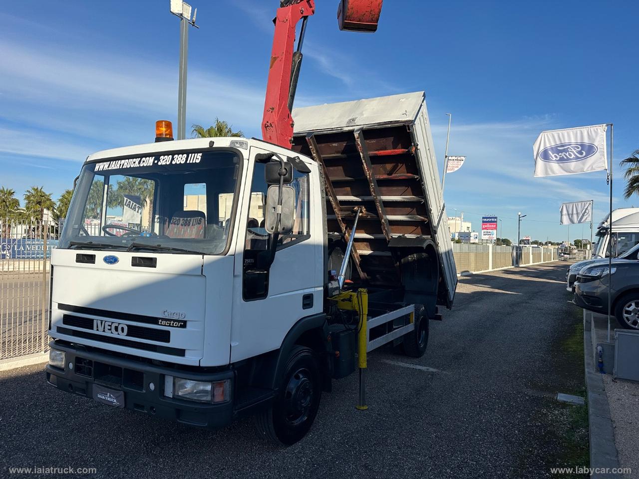 EUROCARGO TECTOR 75E15 RIBALTABILE CON GRU-PINZA ROTANTE