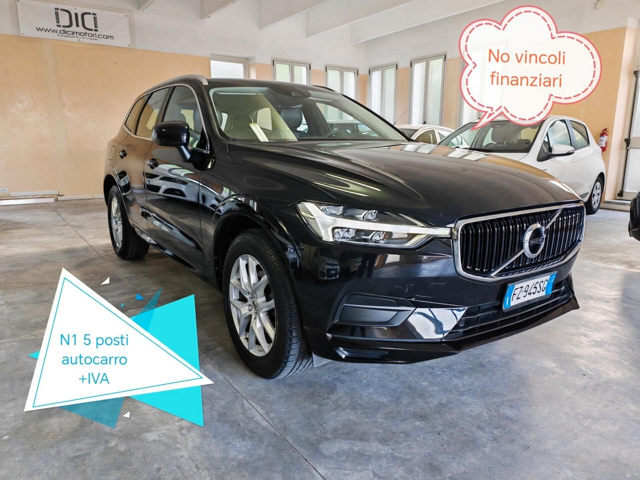 Volvo XC 60 XC60 D3 AUTOCARRO N1 5 POSTI, euro 6D unico proprietario
