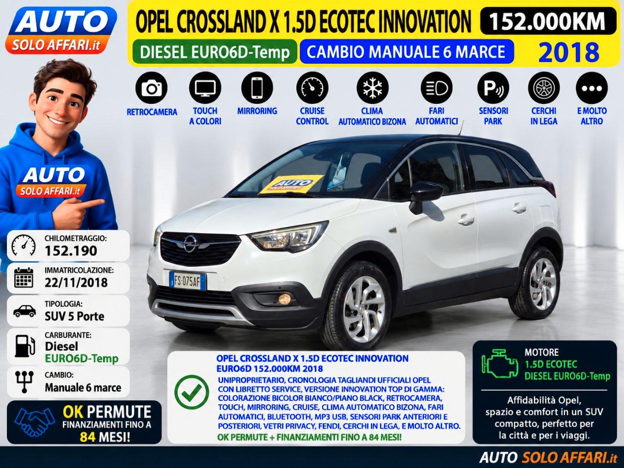 Opel Crossland X 1.5D ECOTEC INNOVATION EURO6D CAMERA/TOUCH/TAGLIANDI OPEL