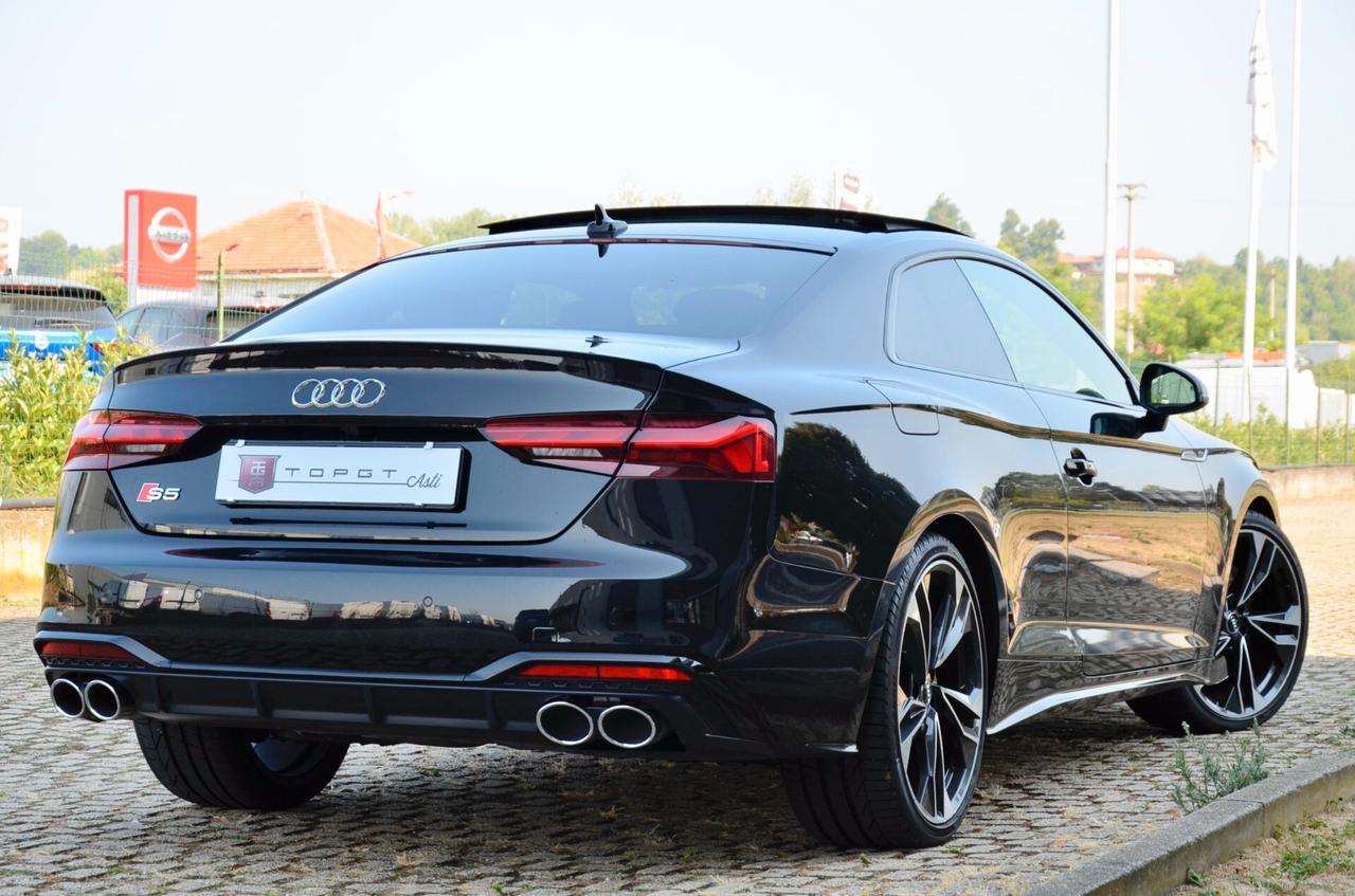 AUDI S5 COUPE 3.0 TDI MHEV QUATTRO 347cv TIPTRONIC, UFF ITALIANA, SERVICE AUDI, TETTO, MATRIX, BLACK PACK, INSERTI IN CARBONIO, 20", PERMUTE