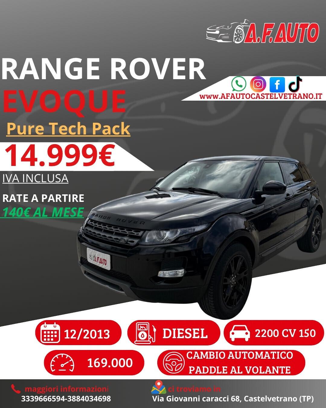 Land Rover Range Evoque 2.2 TD4 5p. Pure Tech Pack