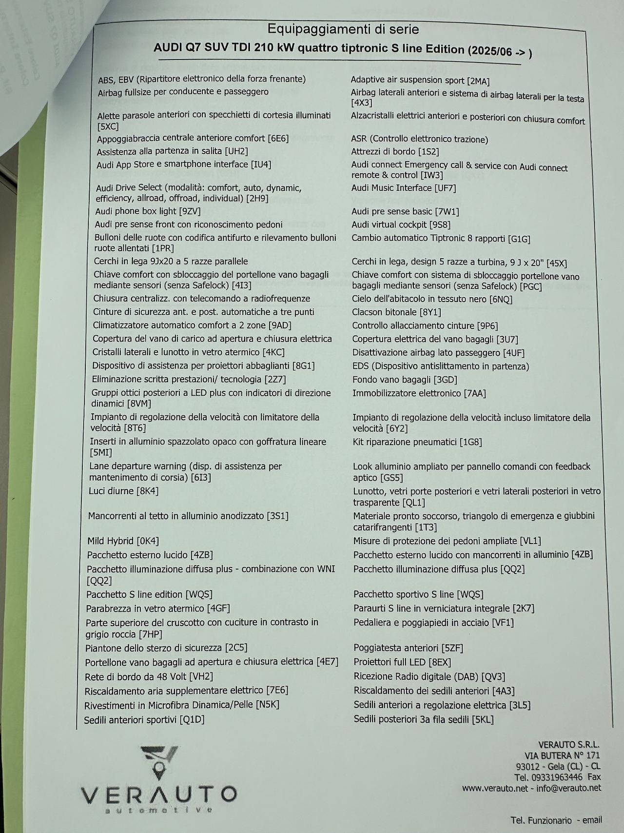 Audi Q7 3.0 tdi Sline possibilità noleggio no scoring