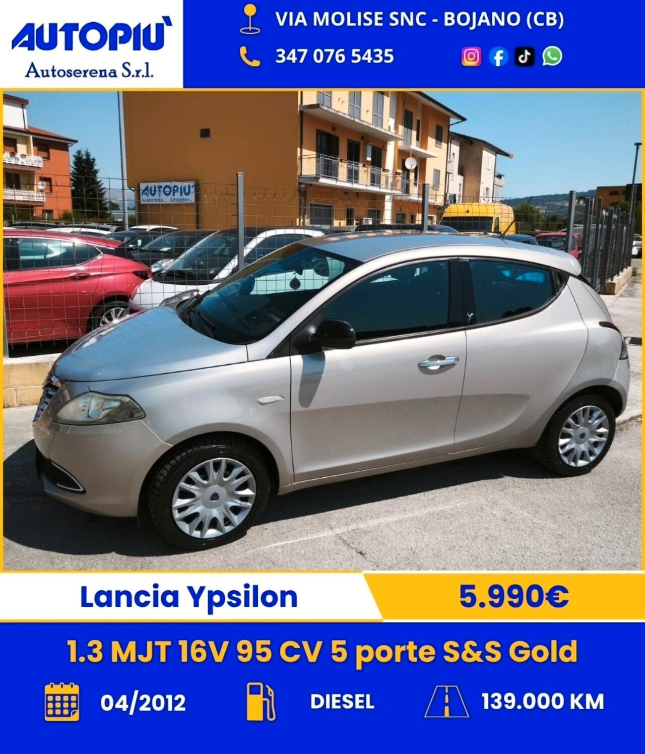 Lancia Ypsilon 1.3 MJT 16V 95 CV 5 porte S&S Gold