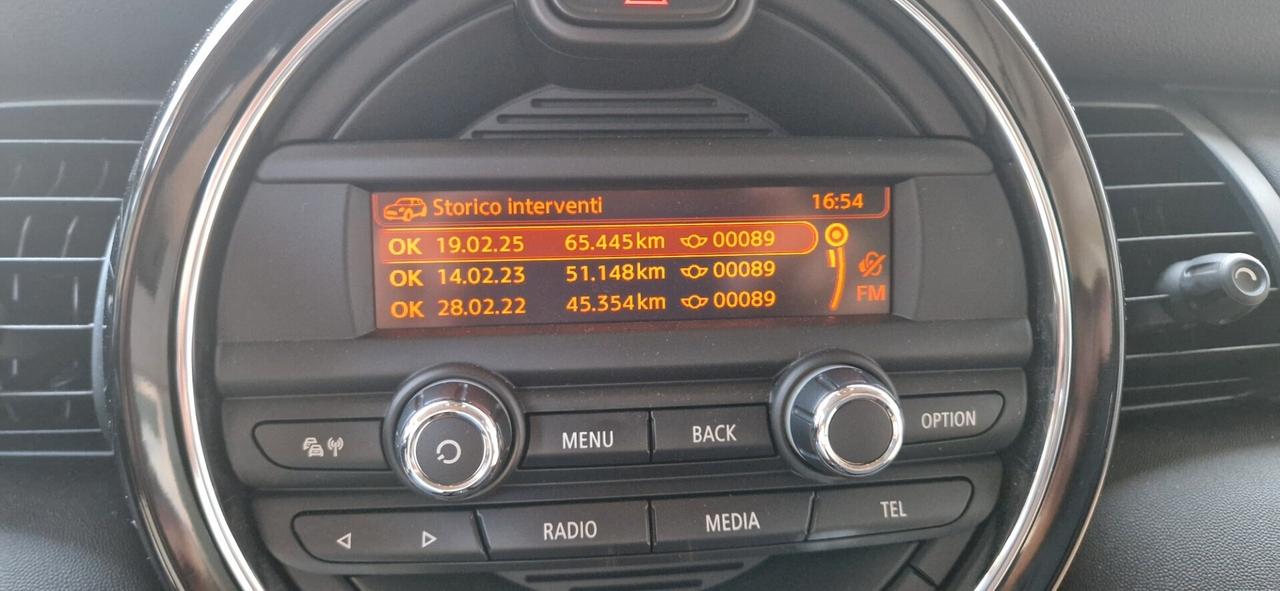 Mini 1.2 One 75 CV KM . 67.881 TAGLIANDATA UFFICIALE MINI