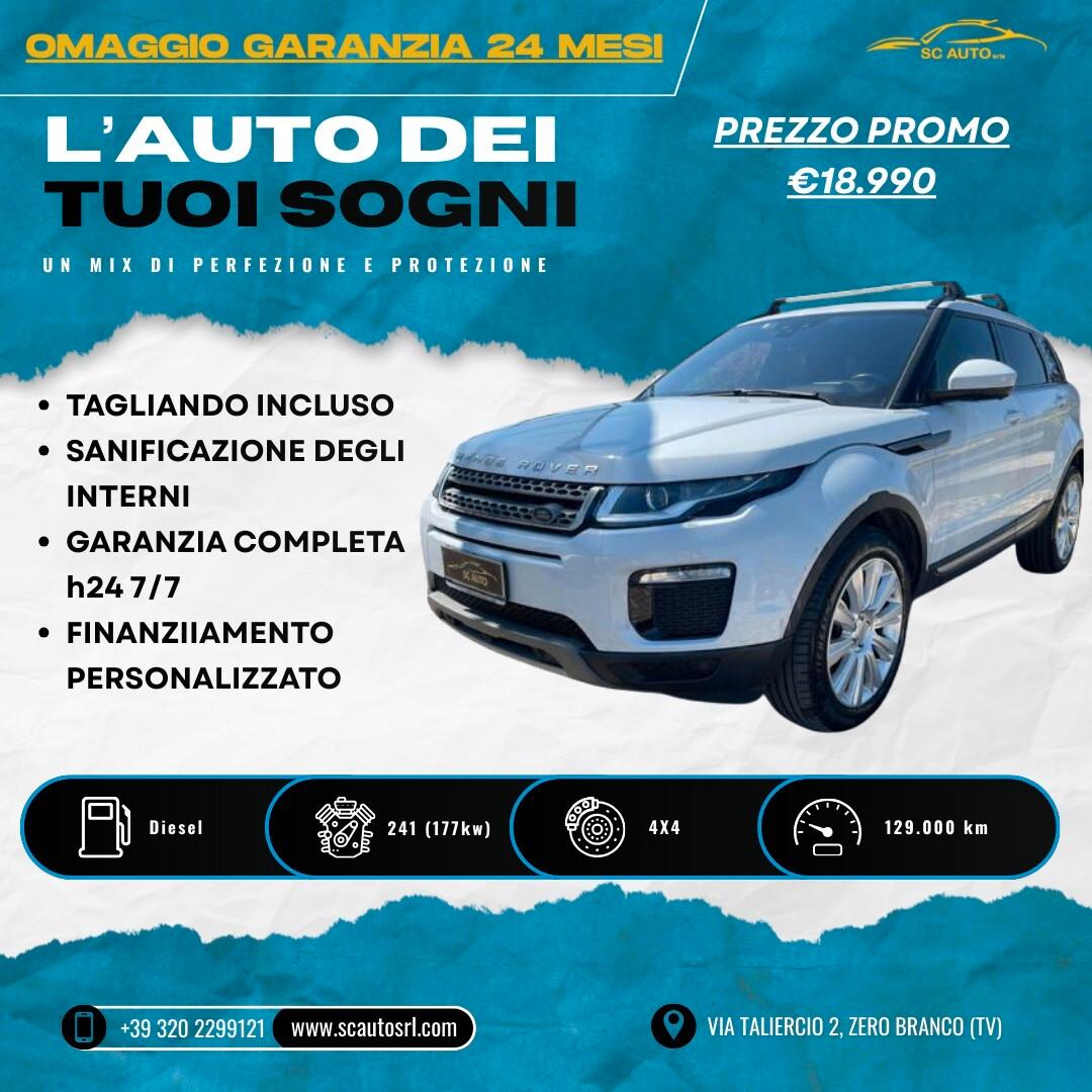 Land Rover Range Evoque 2.0 Sd4 240 CV PREZZO CON FINANZIAMENTO