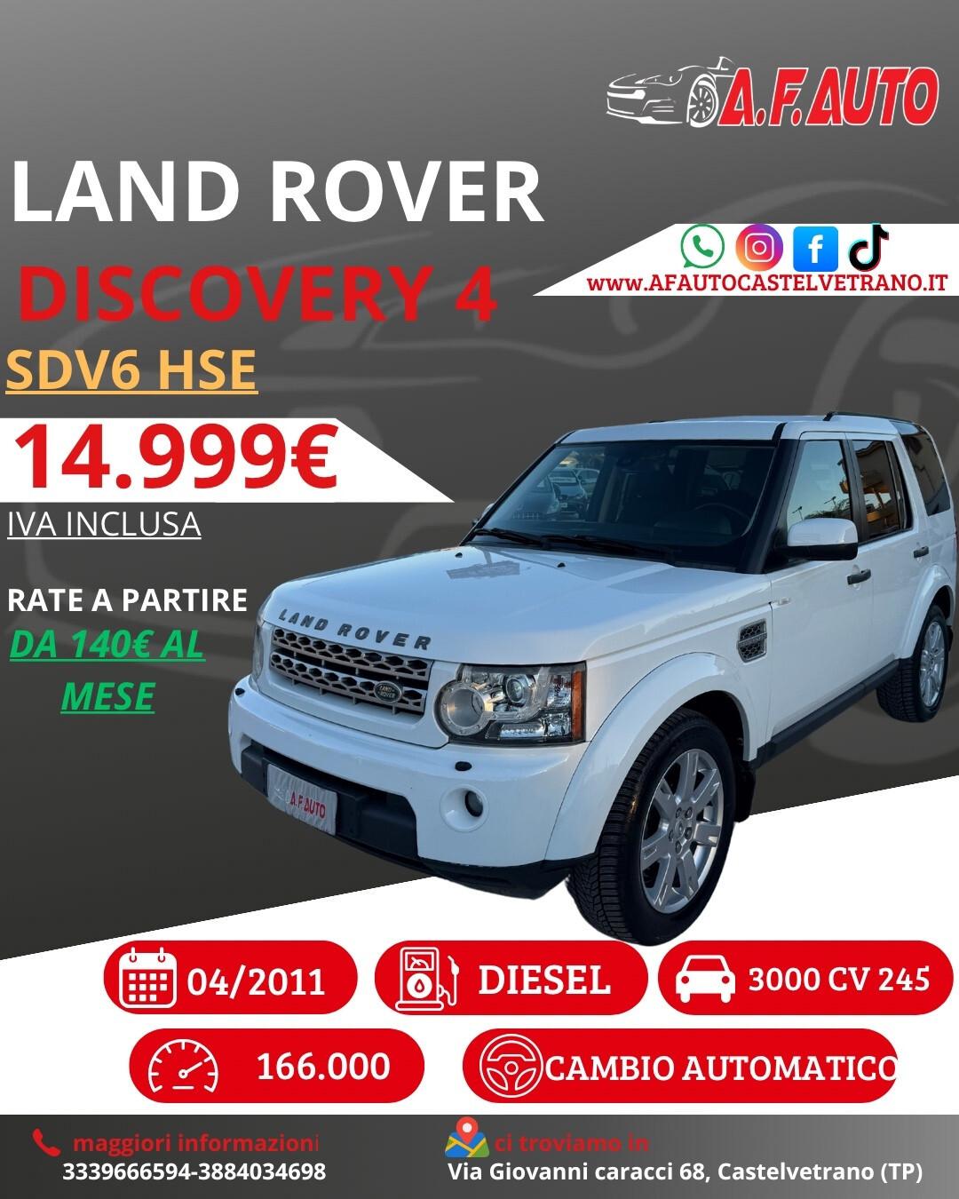 Land Rover Discovery 4 3.0 SDV6 245CV HSE