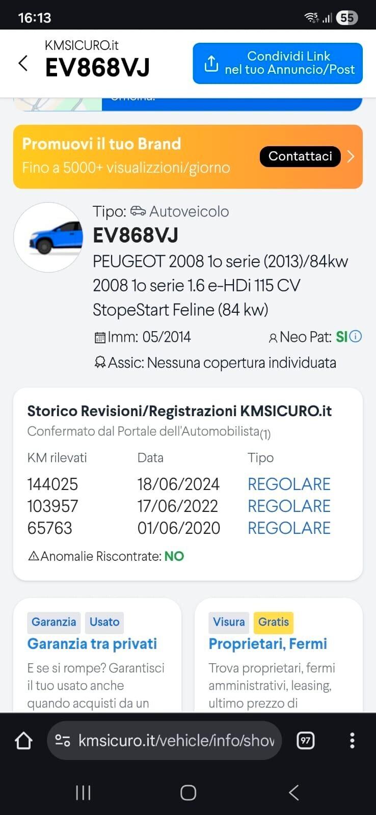Peugeot 2008 1.6 e-HDi 115 CV Stop&Start Féline