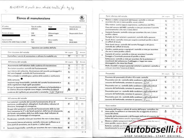 SKODA Scala 1.0 G-TEC METANO AMBITION LED IDONEA NEOPATENTATI