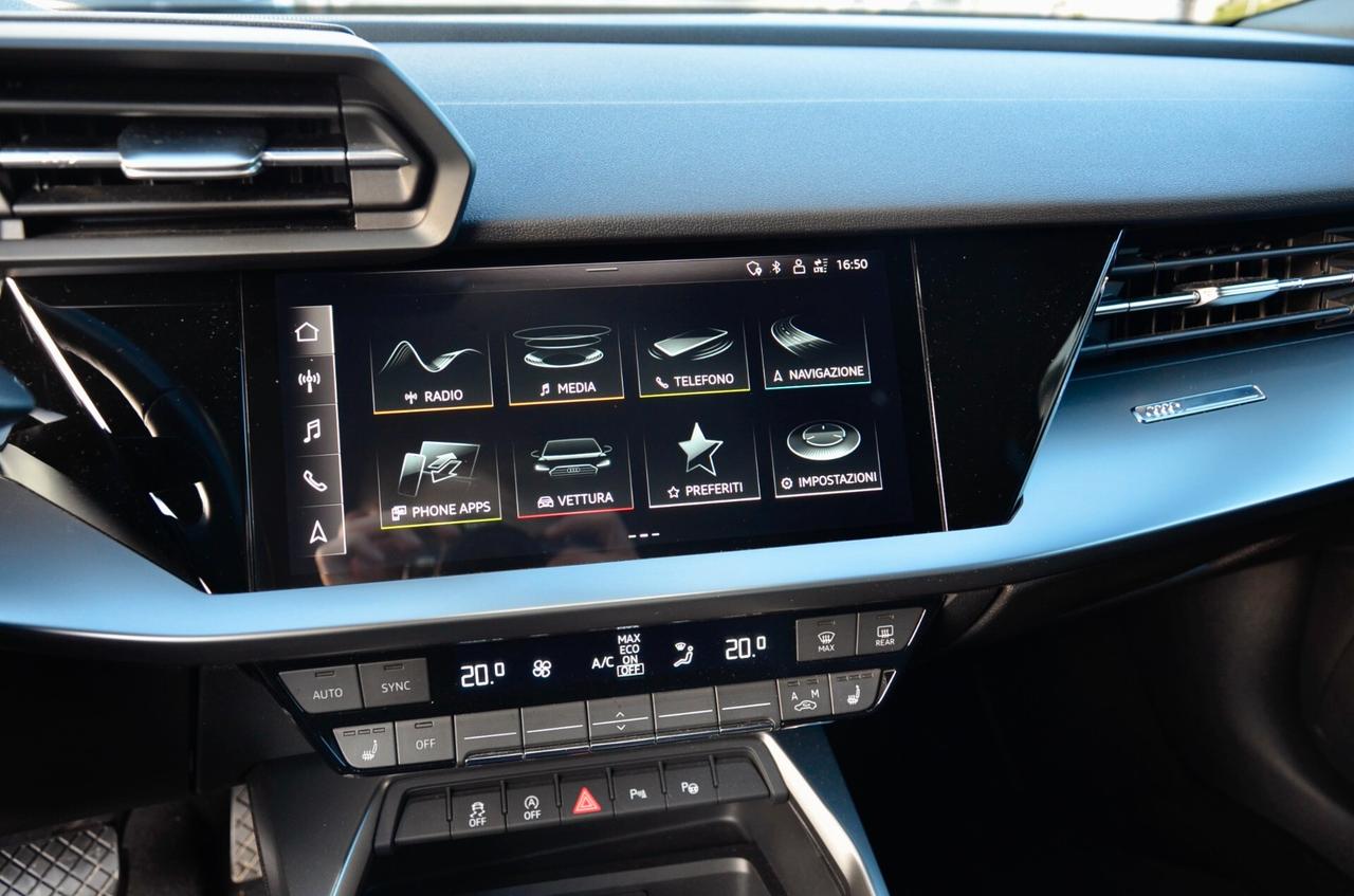 AUDI A3 SPB 30 TDI BUSINESS ADVANCED 116cv S-TRONIC, EURO 6D, PELLE, RETROCAMERA, BAULE ELETTRICO, PERMUTE