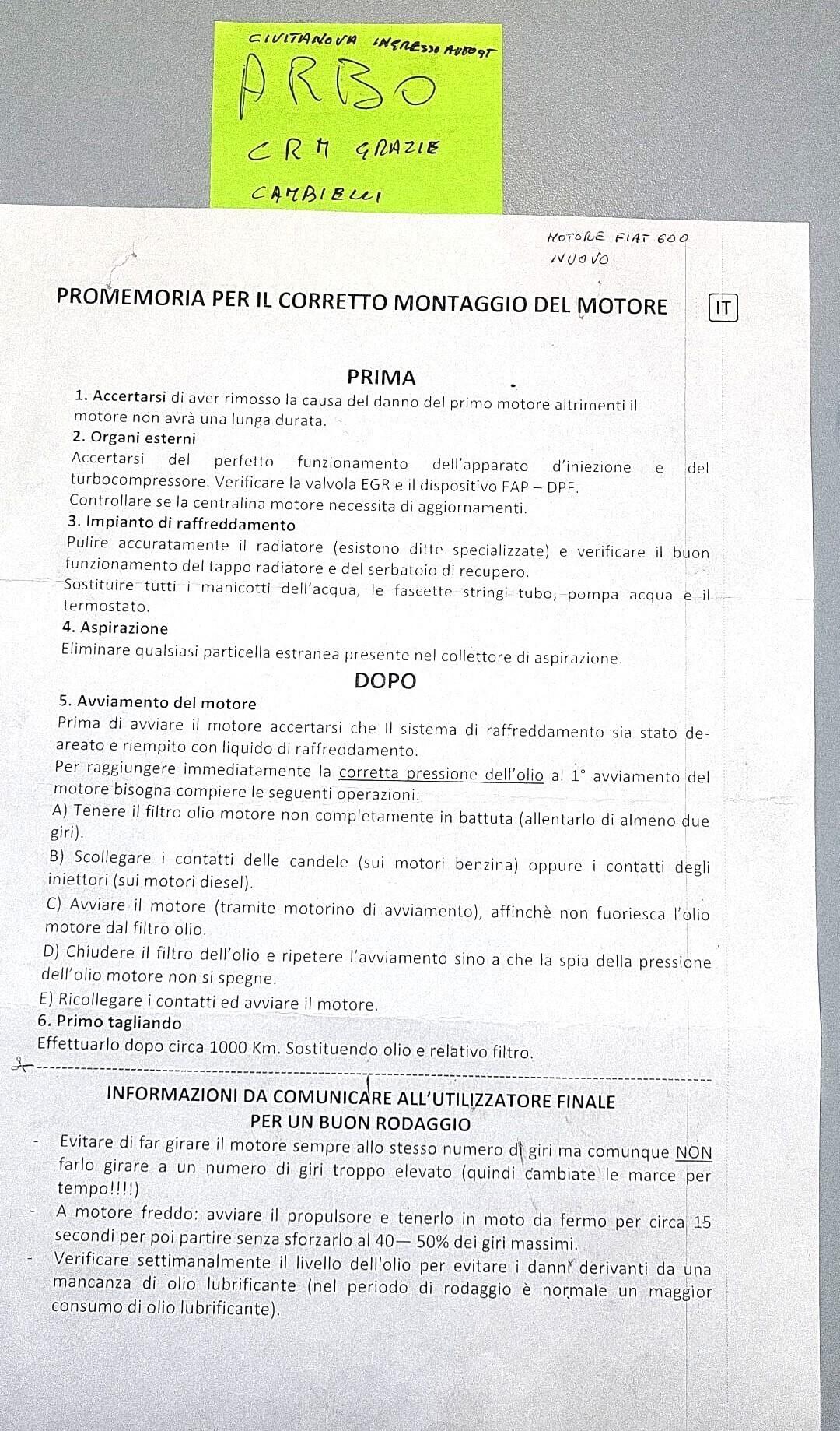 FIAT SEICENTO-900-METANO-MOTORE NUOVO
