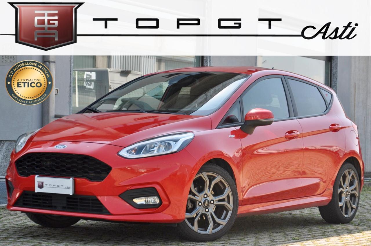 FORD FIESTA 5p 1.0 ECOBOOST ST-LINE 100cv, UNICOPROPRIETARIO, SERVICE FORD, EURO 6D, APPLE ANDROID, 17", PERMUTE