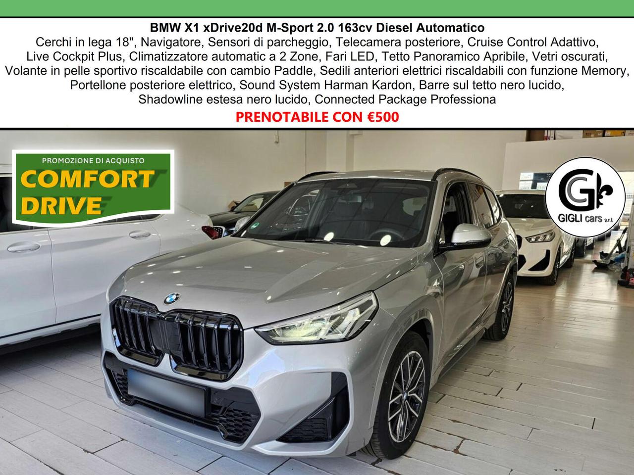 BMW X1 20d xDrive MSport Tetto Navi C.18" Cam M-Sport Nav