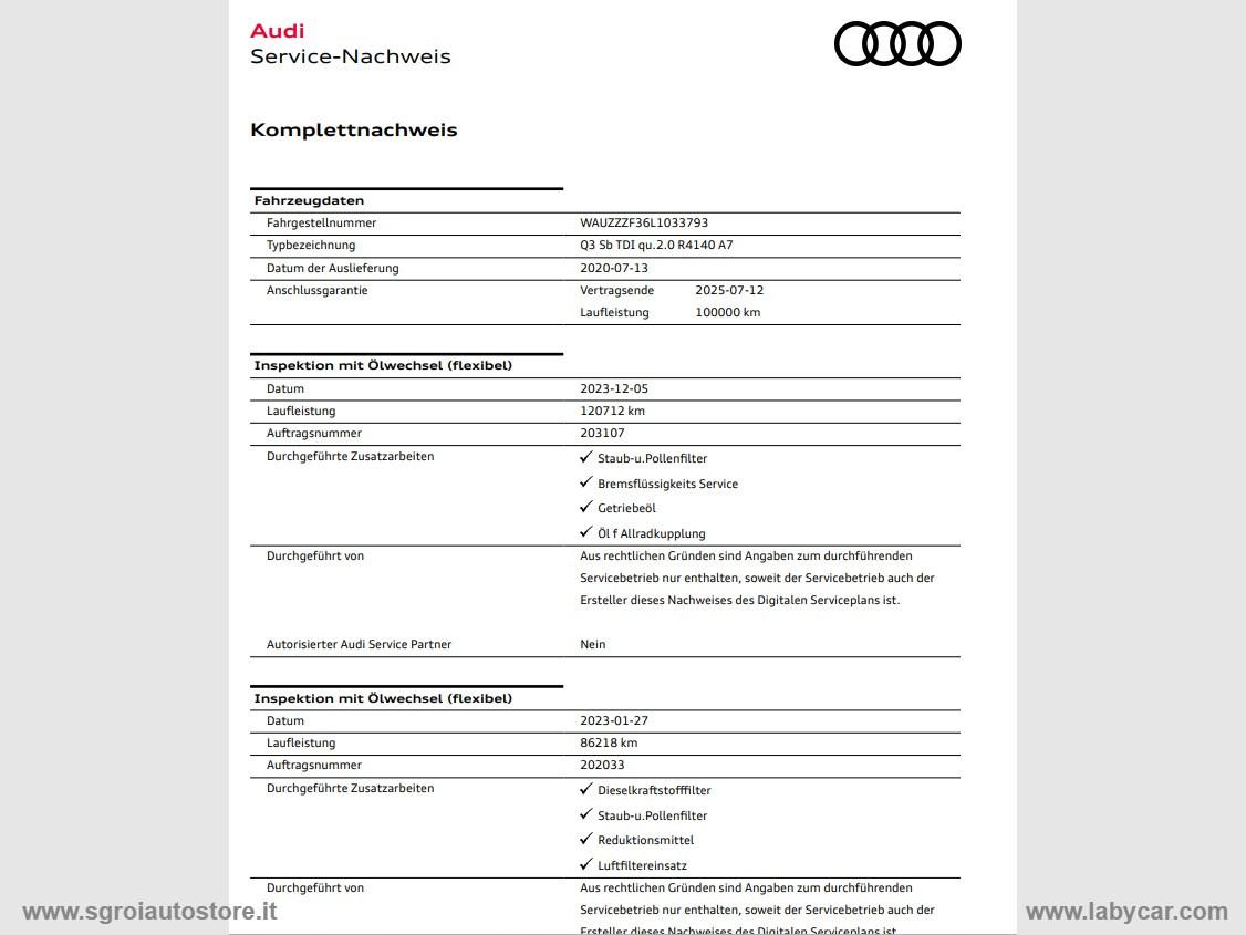 AUDI Q3 SPB 40 TDI qu. S tr. S line edition G.TRAINO