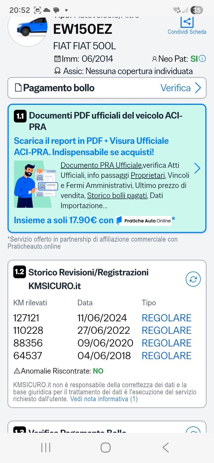Fiat 500L 1.4 95 CV perfetta e garantita 12 mesi
