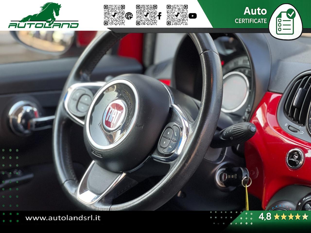 Fiat 500 1.2 69cv my19 Ok Neopatentati - Sensori di Parcheggio - Cruise Control - Uconnect 5"